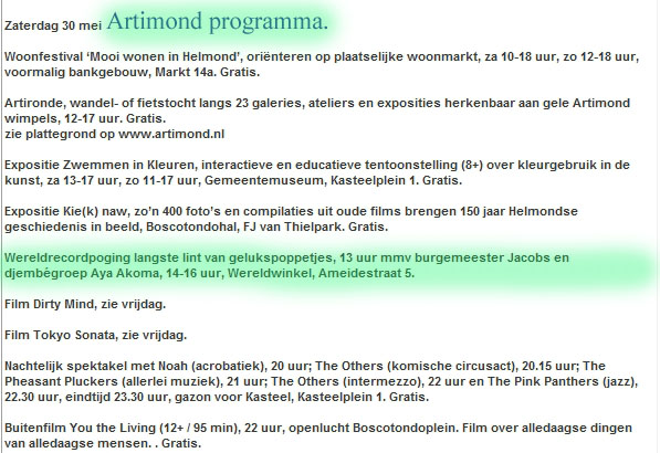 Artmond programma 2009